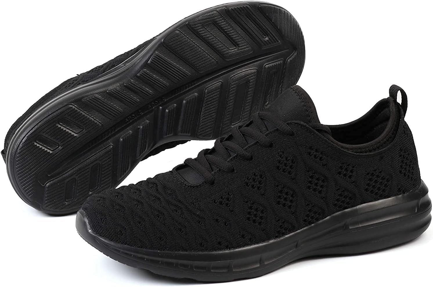 Women Tennis Shoes Lightweight for Ladies Basic Work Gym Jogging Walking Running Athletic Fashion Sneakers Zapatos Tenis Mujer All Black Size 10