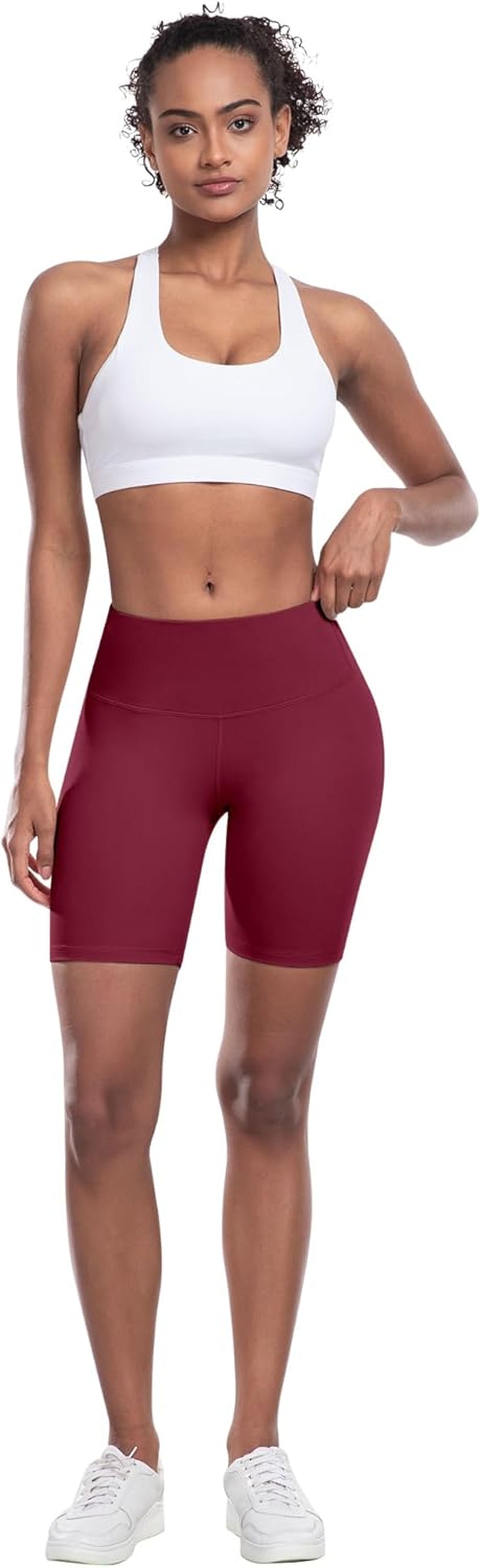 High Waisted Spandex Biker Shorts, Workout Booty Soft Yoga Shorts for Women