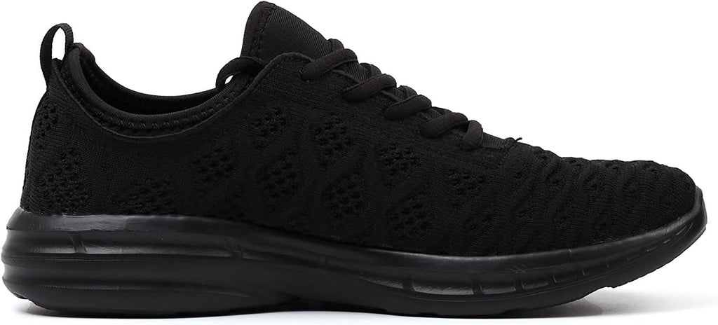 Women Tennis Shoes Lightweight for Ladies Basic Work Gym Jogging Walking Running Athletic Fashion Sneakers Zapatos Tenis Mujer All Black Size 10